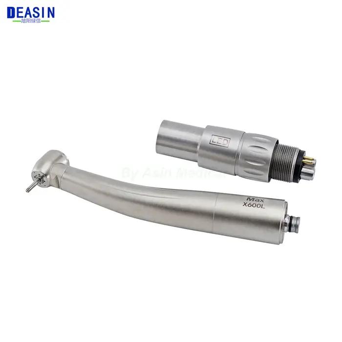 Équipement de laboratoire dentaire X600L X700L, roulement en céramique à grande vitesse, pièce à main, Turbine à Air, tête de bouton poussoir Standard avec Fiber optique
