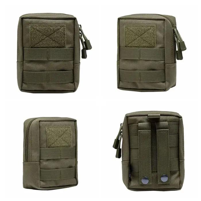 Sac de taille tactique 600D pour l'extérieur, pochette Molle pour outils, sac de taille à fermeture