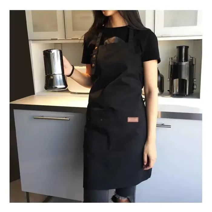 Tablier de Cuisine Mode Hommes Femmes Toile Tricotée Restaurant Bar Professionnel Occasionnels