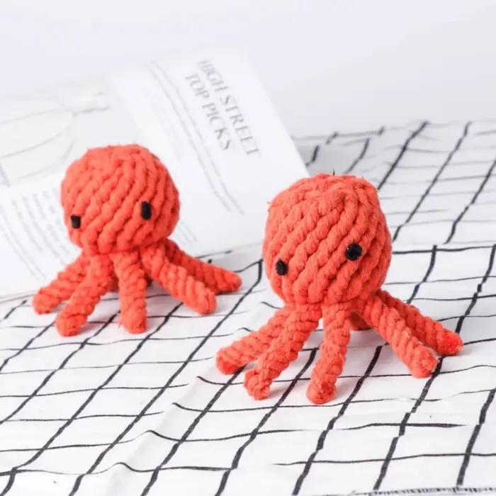 Corde de morsure en polaire pour chiens jouet en peluche pour animaux de compagnie blanc rouge noir vert occaions spéciales jeu entraînement hygiène dentaire