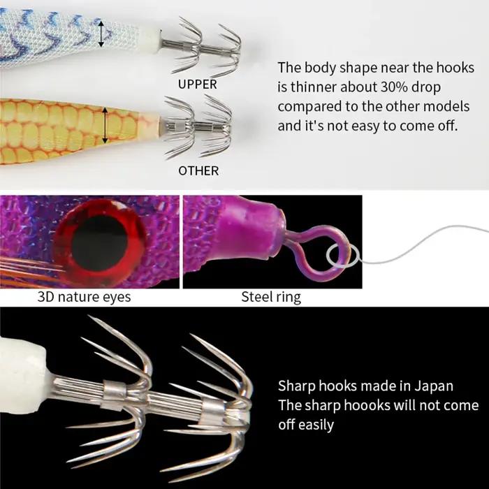 27Styles lumineux coloré flottant calmar gabarit gabarits leurre de pêche artificiel en plastique ca