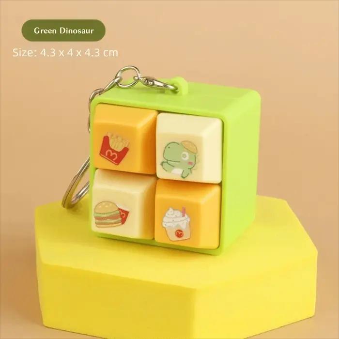 Nouveau dessin animé Fidget porte-clés bricolage clavier Keycap presser musique