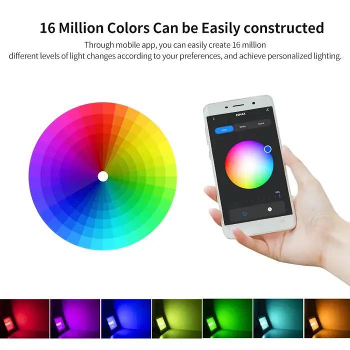 MARPOU LED 220V Tuya projecteur RGB intelligent éclairage extérieur 30W 50W 100W lumière réglable av