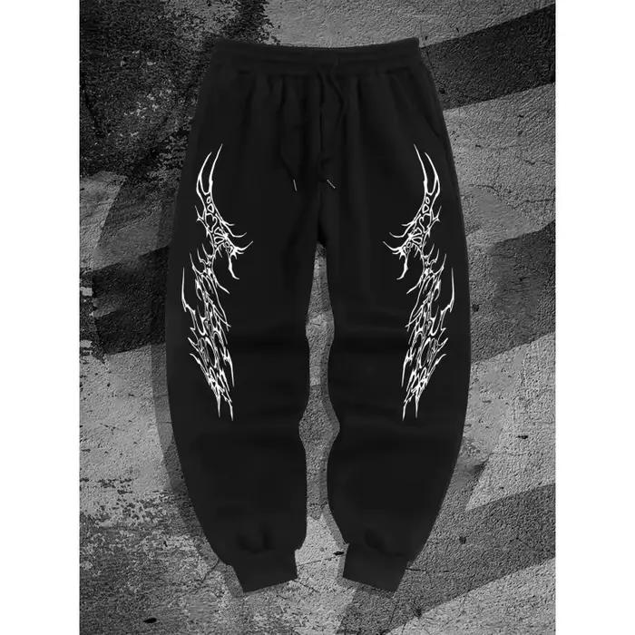 Pantalon de jogging décontracté pour hommes de style gothique