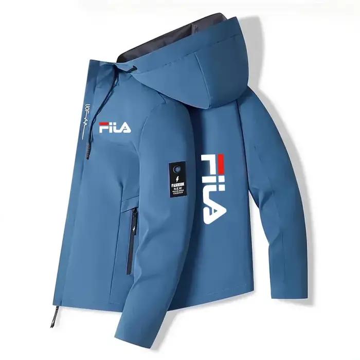 Veste de sport de loisirs d'extérieur à capuche à manches longues avec fermeture éclair, coupe-vent