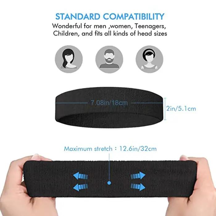 WOSWEIR-coton athlétique bandeau élastique bandeaux femmes hommes basket-ball sport gymnase Fitness
