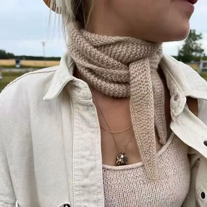 Vintage laine silencieux à la mode polyvalent triangulaire écharpe femmes écharpe hiver écharpe pour