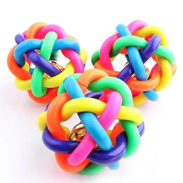 Animal de compagnie chien chiot chat coloré formation balle à mâcher produits pour animaux
