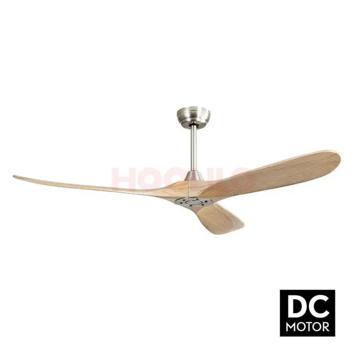 Ventilateur de plafond en bois 88 pouces lumières LED moteur DC six vitesses occaions spéciales à offrir femmes