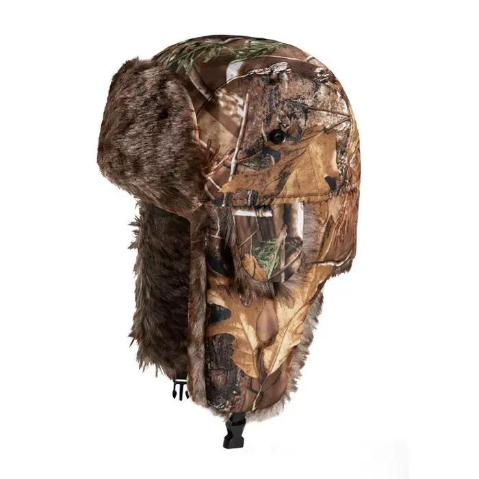 Chapeau trappeur russe ushanka fourrure hiver chasse ski pêche - Bomber hat avec rabats d'oreilles chauds