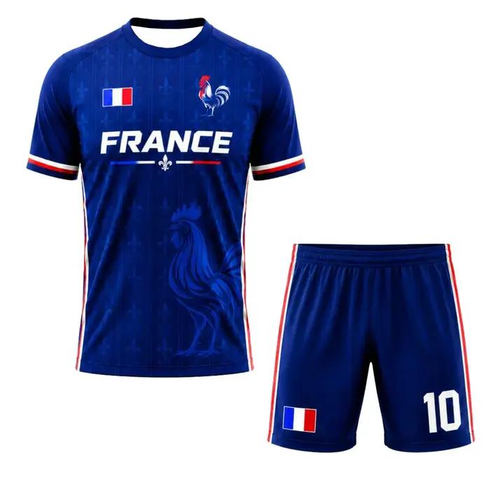 Maillot de Foot France 2026 – T-shirt de Supporter France – Tenue de Match France – Vêtements de Sport d'Été – T-shirt Homme, Enfant, Femme Vêtements