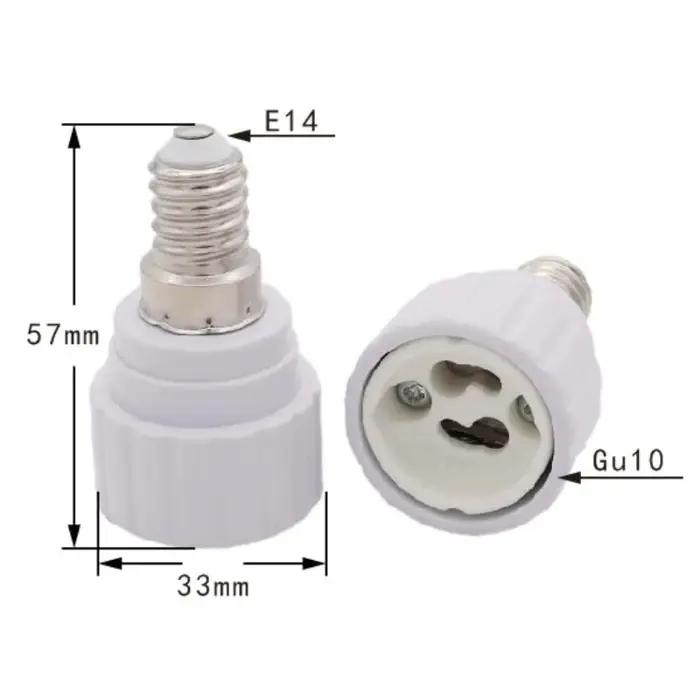 Base en céramique blanche E14 à GU10, support de lampe Led, convertisseur, adaptateur de douille d'a