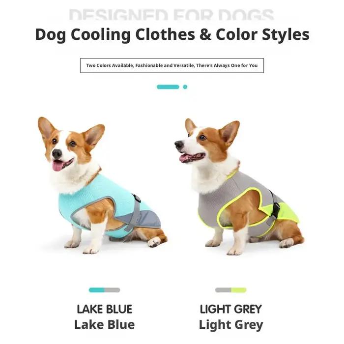 Gilet rafraîchissant pour chien pour l'été, avec protection contre la chaleur et protection solaire respirante, gilet rafraîchissant pour chien pour l'extérieur