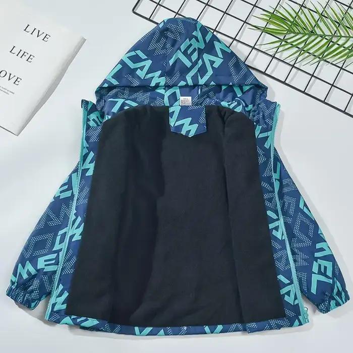 Veste d'extérieur épaisse pour garçons, imperméable, à la mode, vêtements chauds pour enfants, coupe