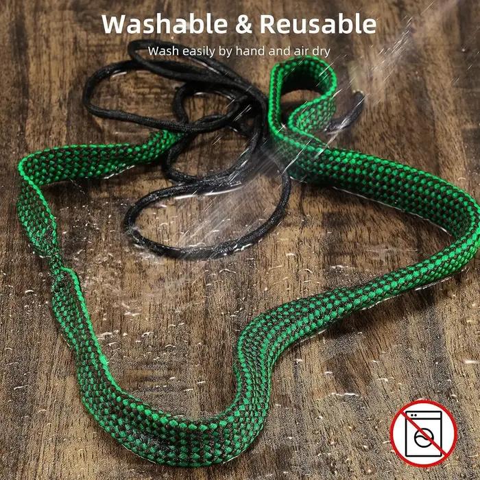 Corde de nettoyage d'alésage de pistolet de chasse pour calibres 22 223 12GA kit de brosse de nettoyage de fusil outil de calibre de baril de fusil accessoires de chasse pour femme et homme occasions spéciales