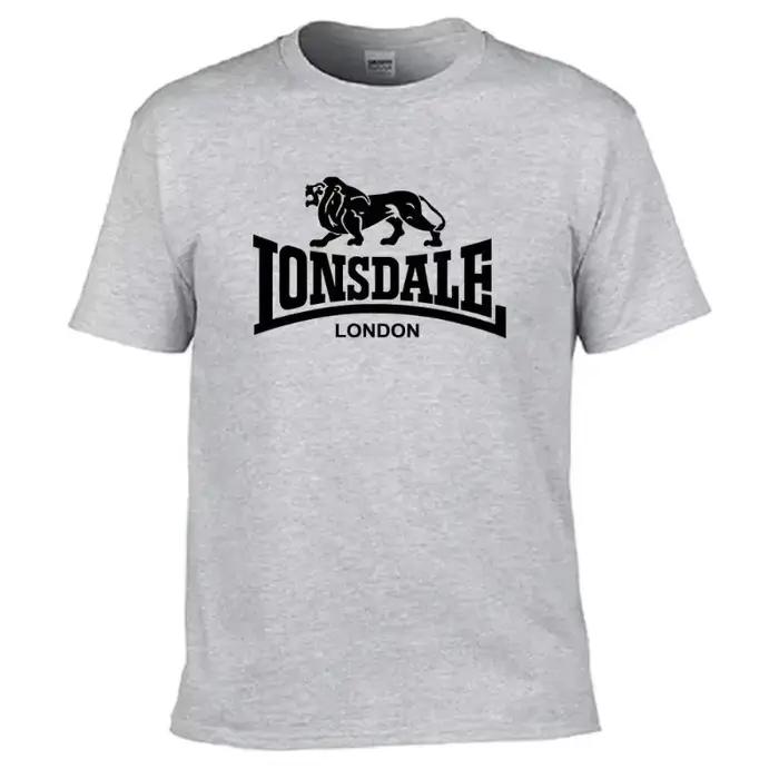 Tshirt Manches Courtes Homme Imprime Lion Lonsdale Mode Coton Polyester Tailles Couleurs Sport Printemps