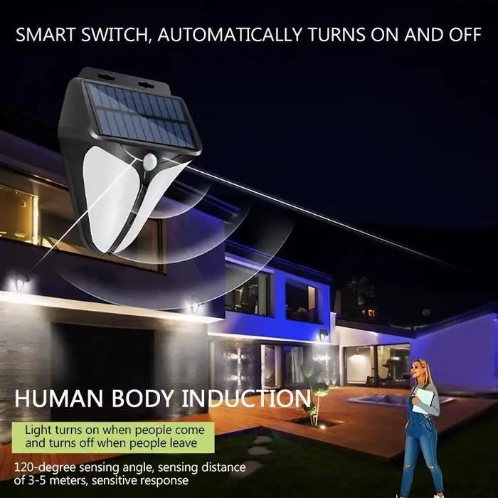 Réverbère solaire extérieur LED étanche cour lumière Super lumineux économie d'énergie environnement