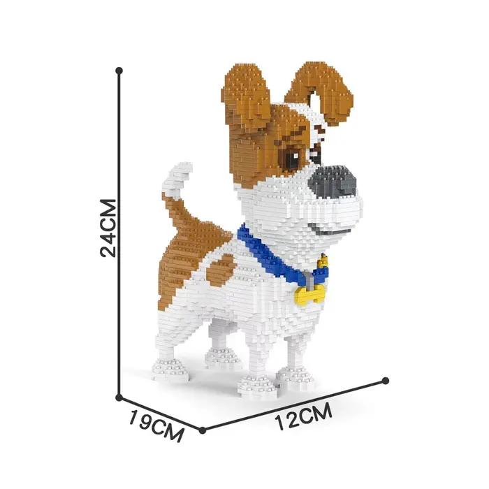 Blocs de construction pour chiens mignons en plastique ABS pour passionnés de construction et d'animaux, cadeau original pour occasions spéciales, améliore la communication et la créativité