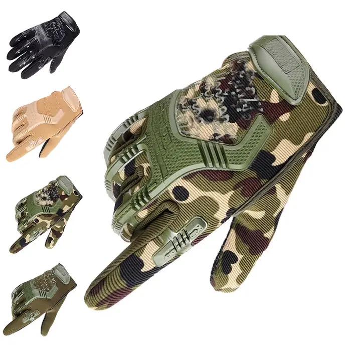 Gants tactiques demi-doigts pour paintball airsoft chasse vélo anti-dérapage hommes protection