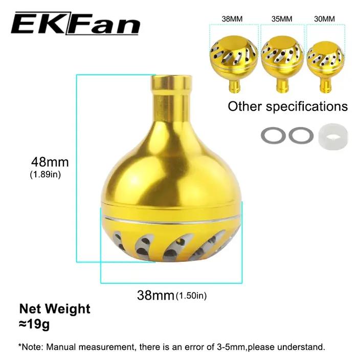 EKfan 30/35/38mm poignée de pêche bouton en métal pour DAI & SHI filature Baitcast moulinet pêche Ro