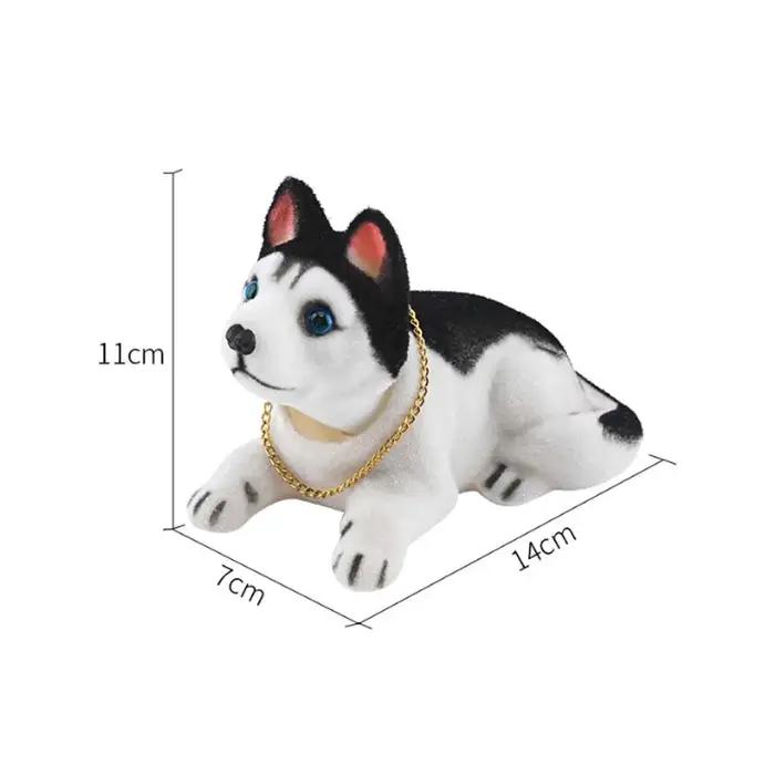 Décorations de chien mignonnes pour voiture secouant la tête Husky Bobble