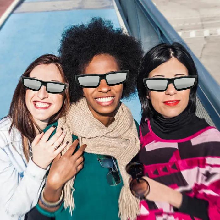 Lunettes d'observation d'éclipse solaire certifiées ISO - pack 1 à 5 paires pour chasseurs