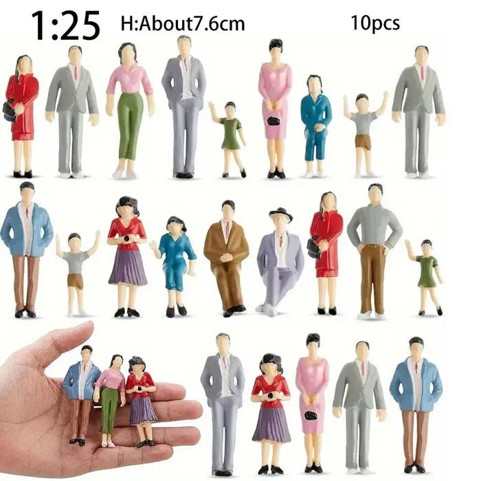 Saint valentin fête d'anniversaire cadeau Train scène échelle modèle personnage bâtiment assis passagers peints poupées