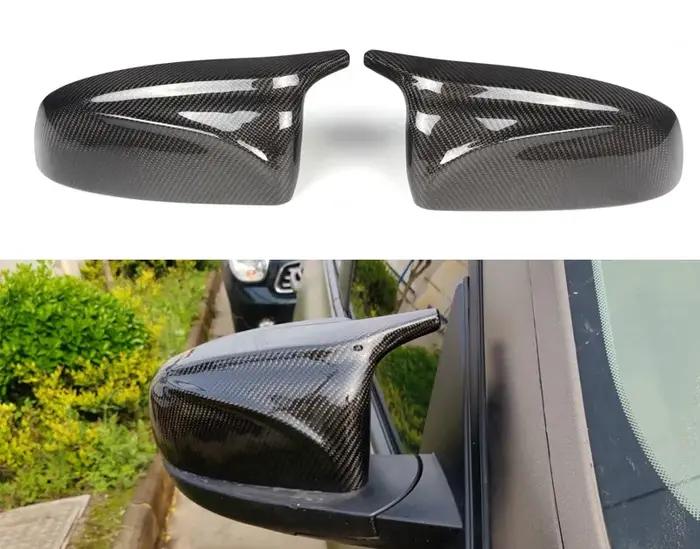 Couvercle de rétroviseur latéral de voiture en Fiber de carbone/ABS 2x X5 X6, coque de remplacement
