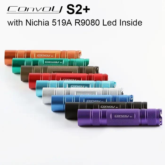 Lampe de poche Convoy S2 Plus 519A R9080 Linterna torche LED Flash lumière 18650 pêche Camping lampe