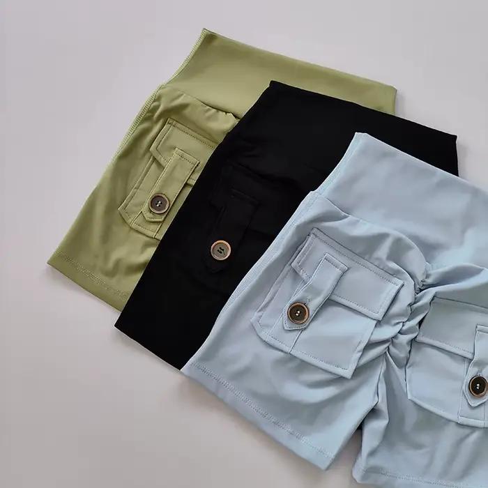 Short de fitness taille haute sans couture pour femme, pantalon de levage de la hanche, pantalon ser