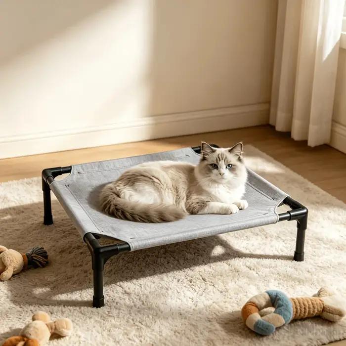 Lit de camping surélevé pour animaux de compagnie