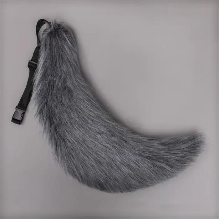 Anime COS chat queue de renard en peluche Cosplay Costumes grandes queues chien queue en fourrure jeu de rôle accessoires de spectacle de fête queue de fourrure pour les femmes