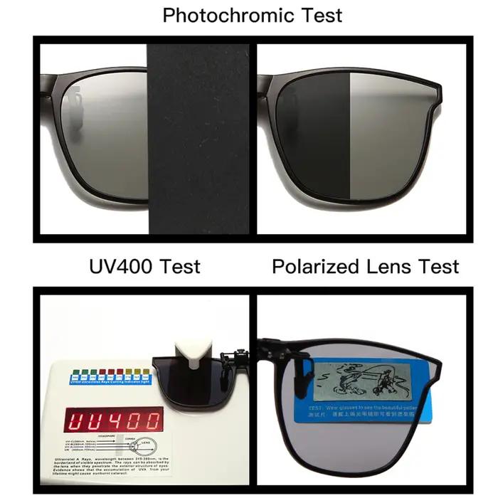 VIVIBEE Lunettes de soleil à clipser relevables surdimensionnées polarisées pour hommes 2026, photoc