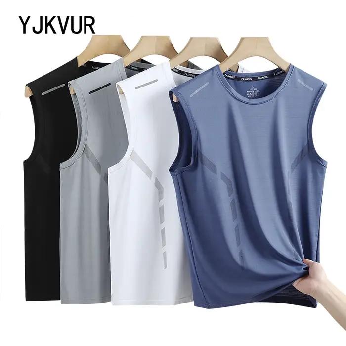 YJKVUR-T-shirt de sport respirant à séchage rapide pour hommes, haut précieux, vêtements de basket-b