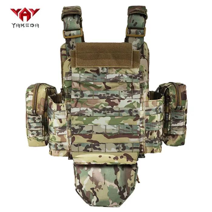 YAKEDA Le gilet de chasse huit pièces a plusieurs sacs de rangement et convient à l'entraînement à la chasse et à d'autres scénarios