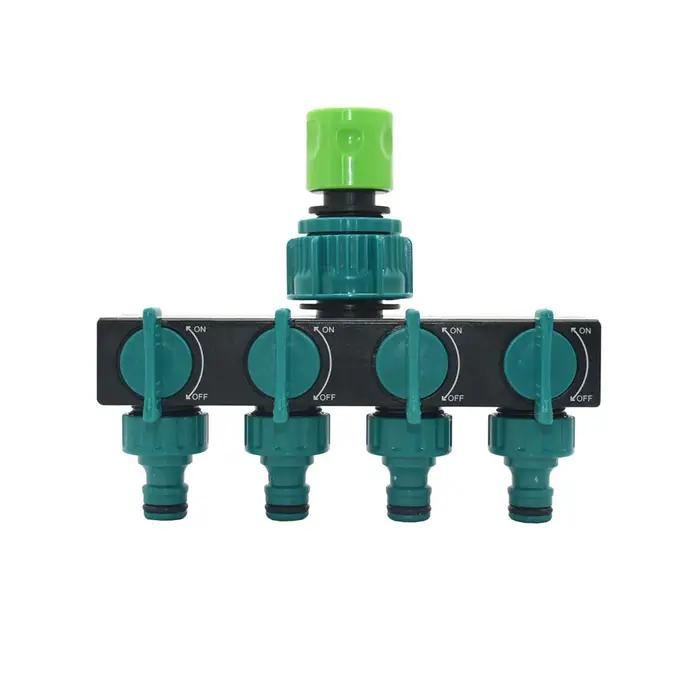 Séparateur d'eau du robinet de jardin à 4 voies, Irrigation goutte à goutte, tuyau d'eau, vanne d'ir