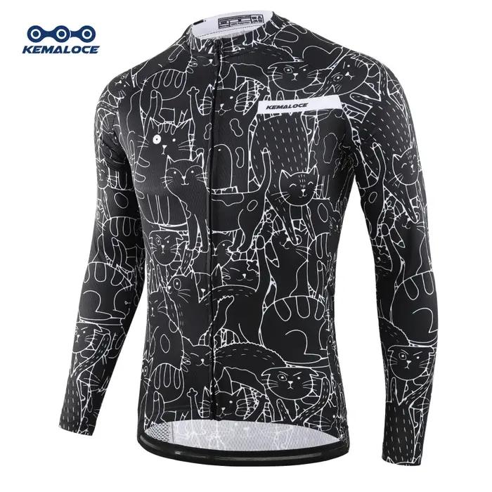 Maillot de cyclisme à manches longues pour hommes et femmes
