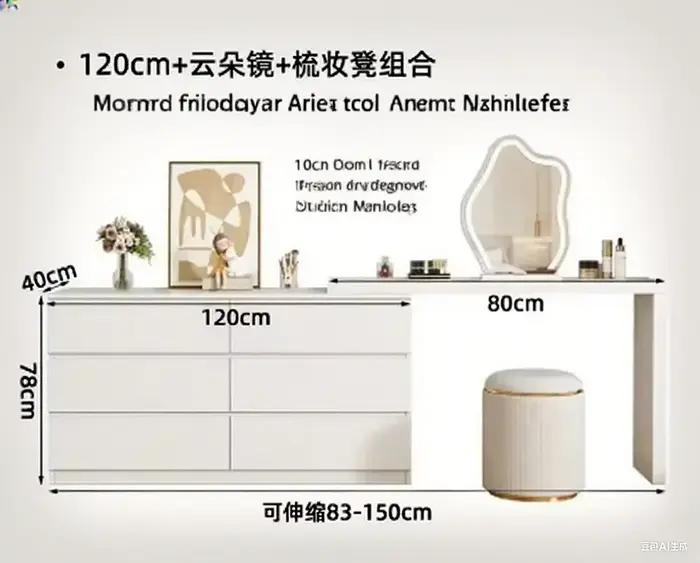 Coiffeuse, simple et moderne