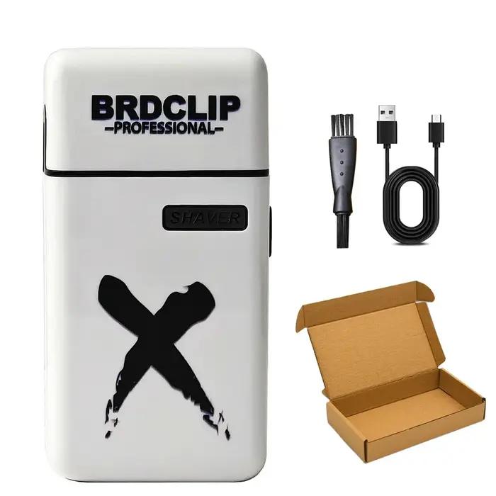 Tondeuse à barbe professionnelle BRDCLIP avec lame en titane pour barbe et moustache coupe humide et sèche occasions spéciales