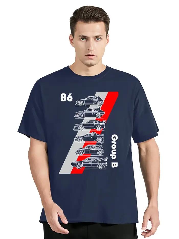 T-shirt décontracté en coton pour hommes, 86 groupe B ATIONS End Rally Cars, vêtements amusants, t-shirt Hip Hop, mode estivale, Streetwear, Y-Cotton
