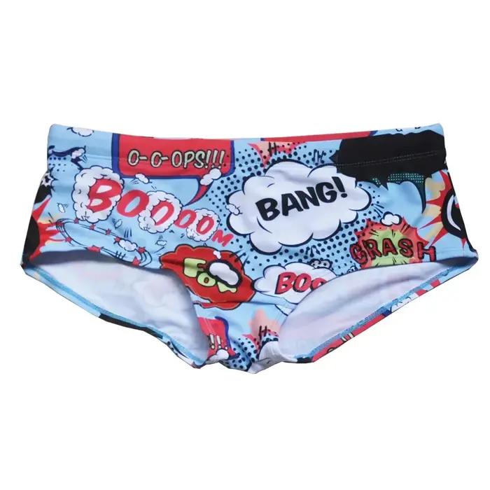 Hommes Sexy Bikini maillot de bain Boxer slips maillots de bain courts hommes natation Surffing tron