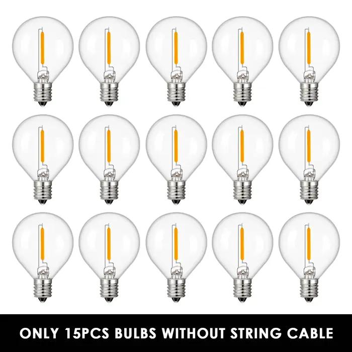 Sphoon Vintage G40 LED guirlandes lumineuses Dimmable étanche Connectable 50FT 65FT guirlande de jardin décoration extér