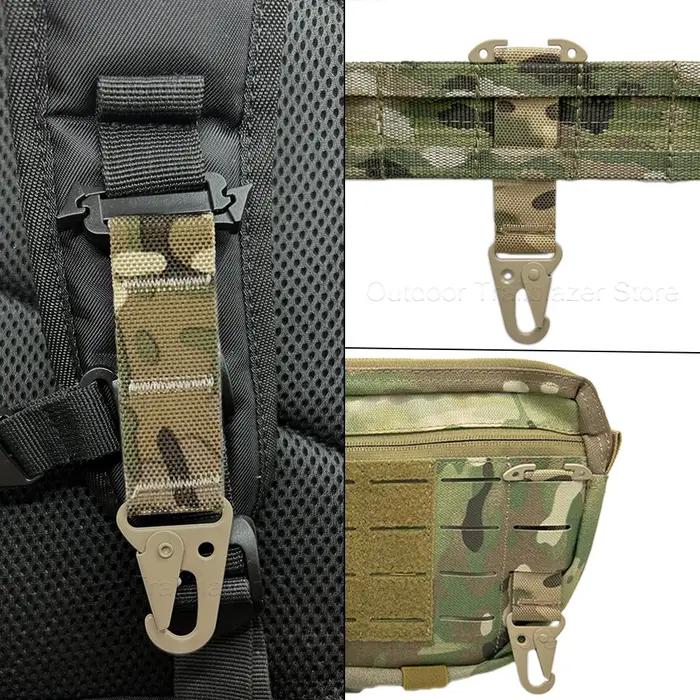 Clip ceinture molle crochet métal équipement chasse sac à dos veste tactique accessoire
