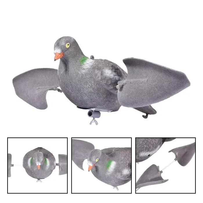 Leurre colombe volant éolien - Appât peint réaliste pour chasse et épouvantail jardin