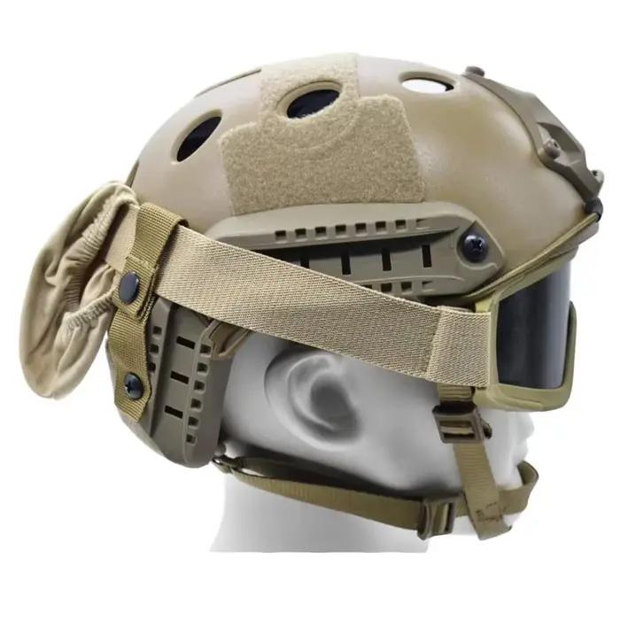 Sangles de fixation pour lunettes tactiques sur casque MICH/ACH avec boucle rapide chasse