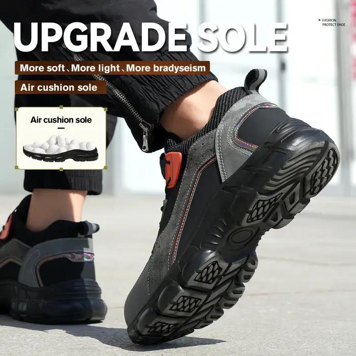 Chaussures de sécurité pour hommes, bottes de protection, baskets à embout d'acier, chaussures décontractées respirantes, chaussures de travail pour hommes pour chantier