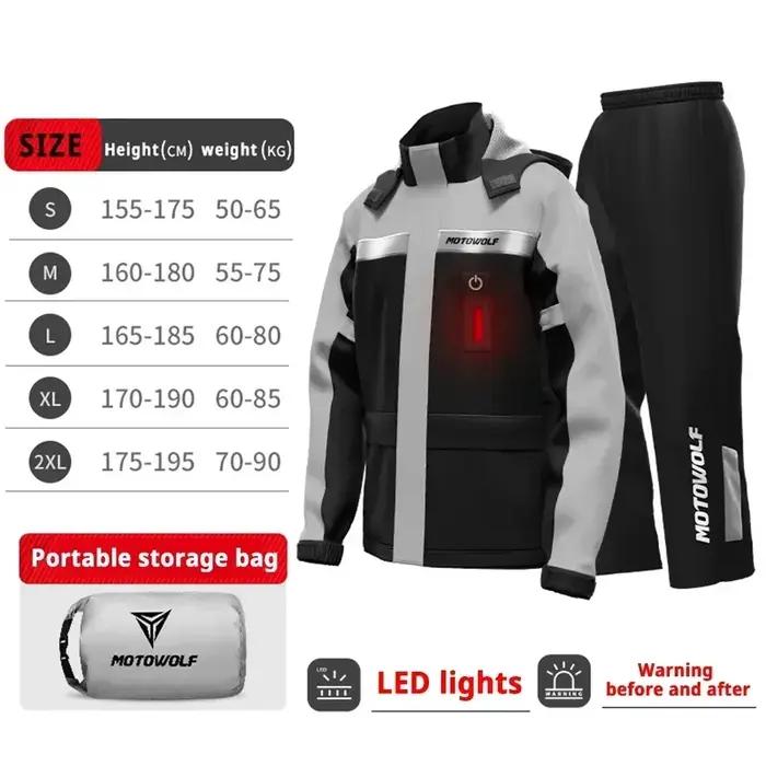Imperméable de moto pour homme