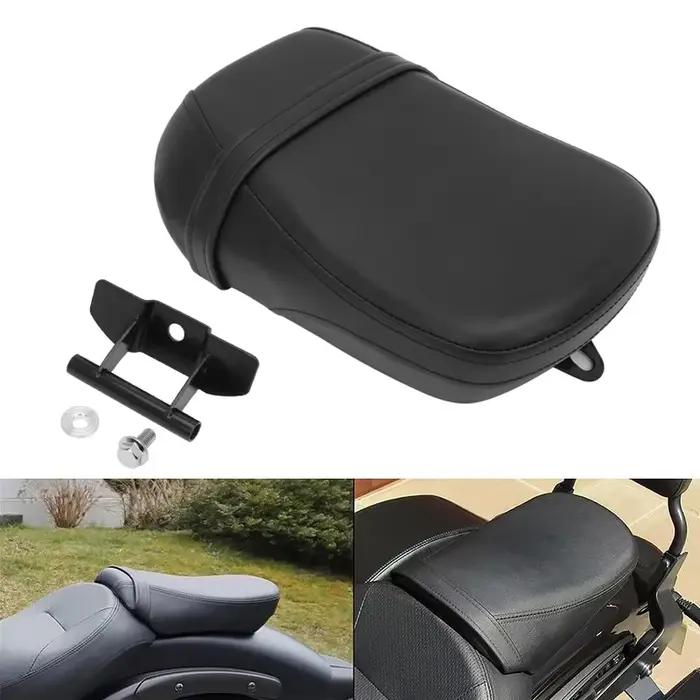 Coussin de siège de passager arrière de moto, noir, en cuir PU, accessoires de moteur pour Kawasaki