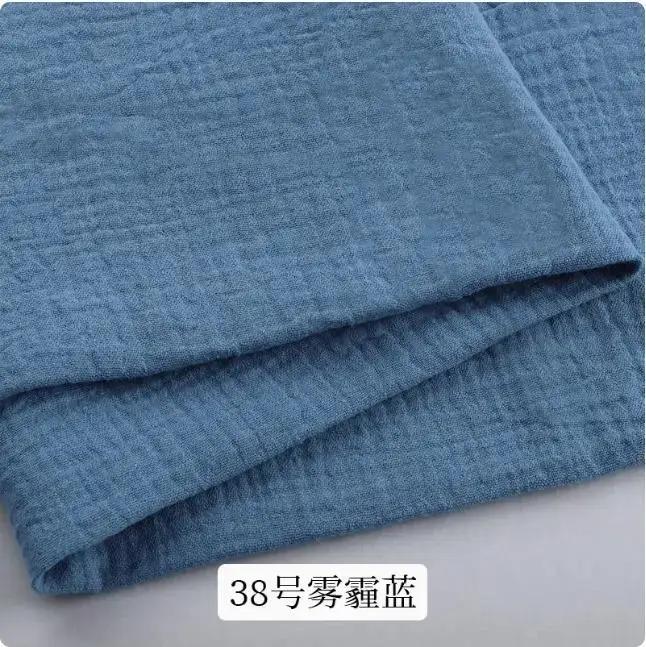 Tissu en gaze double couche de coton, doux et confortable, matière en pur coton, printemps-été, pour robe, tissu au mètre, DIY