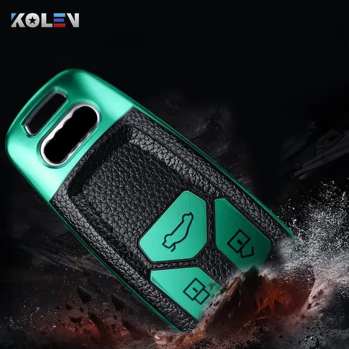 Coque en cuir et TPU pour clé télécommande de voiture, pour Audi A4 B9 A5 A6L A6 S4 S5 S7 8W Q7 4M Q